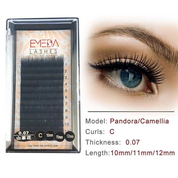 Beautiful camellia eyelash extensions 6D SN124